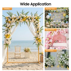 6.6ft Modern Wedding Arch Frame Balloon Flower Plant Backdrop Stand Party Decor