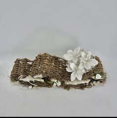 Rustic Grapevine Twig Double Heart Wall Decor Wedding Bridal Basket Centerpiece