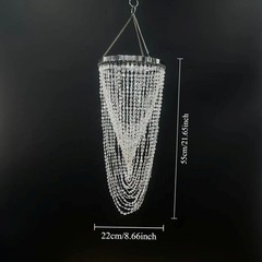1PCS Assembled Hanger Centerpiece Frame Iridescent AB Acrylic Bead Wedding