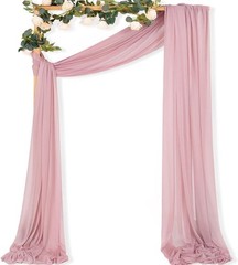 Dusty Rose Wedding Arch Draping Fabric 1 Panel 29″ x 6.6 Yards Extra Long