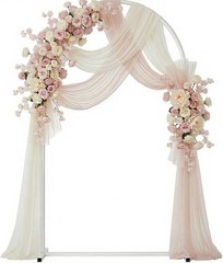 7.2FT Metal Wedding Arch Backdrop Stand for Wedding Ceremony Birthday Party Gold