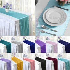 12”×108” Satin Table Runner Wedding Tablecloth Xmas Party Banquet Decoration