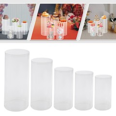 5x Large Cylinder Tables For Parties Pedestal Display Plinth Pillars For Wedding