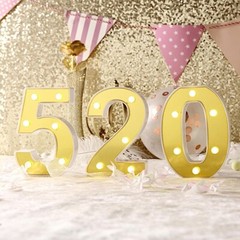 6″ tall GOLD 3 LED Lighted Marquee Numbers Sign Party Wedding Events Decorations