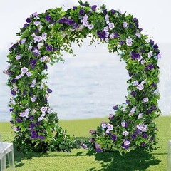 2 Pcs Artificial Rose Garland Flowers Vines Hanging Silk Rose Vine Purple