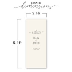 Custom Fabric Wedding Banner | Personalized Wedding Welcome Sign