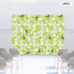 Artificial Flower Wall Panels – 12-Piece Silk Floral Decor 15×15 in
