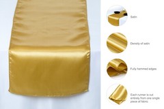 Satin Chair Sashes Bow + Satin Table Runner Wedding Party Decoration – FREE SHIP