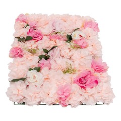 6PCS Pink Artificial Flower Panel Wedding Party Background Floral Decor Wall