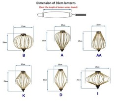 Set 8 Bamboo Silk Lanterns for Tea Party Decoration Vietnamese wedding Lamp