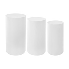 3 Piece Round Cylinder Pedestal Stands For Party Wedding Party Display Decor