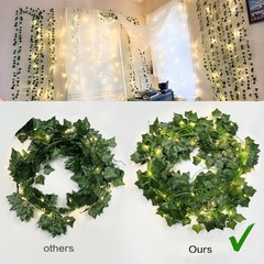 Ivy Fake Vines for Room Decor 12 Pack 86 FT Artificial Plant Green-12 Light