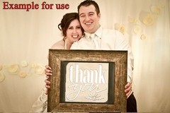 DIY WOODEN UNFINISHED Thank You SIGN WEDDING DECOR PHOTO BOOTH PROP LASER CUT