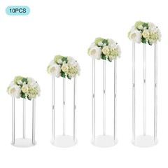 10 Pcs Acrylic Flower Stand Wedding Centerpiece Bouquet Backdrop Decor HOT