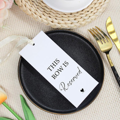 12 Pack Wedding Reserved Seating Tags for Chairs,This Row Is Reserved Signs with