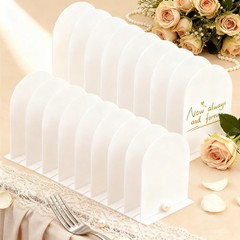 18 Pack Acrylic Wedding Signs 5 x 7 Inch DIY Blank Table Number with Base Whi…