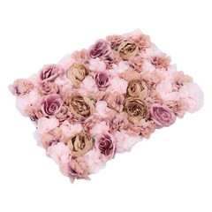23.6*15.8in Autumn Pink 6Pcs Artificial 3D Flowers Silk Wall Decoration Panels