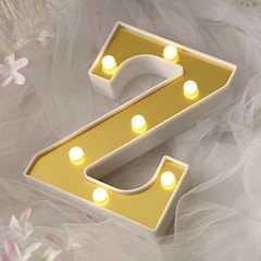 6″ tall GOLD Z LED Lighted Marquee Letters Sign Party Wedding Events Decorations