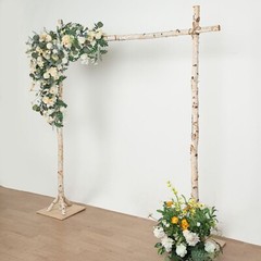 7.5 feet Natural Birch Wood Square BACKDROP STAND Wedding Arch Party Decorations