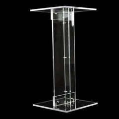 24″ CLEAR Acrylic Flower Display STAND Square Top and Base Party Decorations