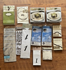 Wedding Decor Lot Table Cards Stands Favors Seals Brides Wilton Kit NEW