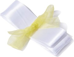 Wedding Decor Chiffon 2 Chair Sashes,2 Artificial Silk Rose Garland,12Ft Ribbon