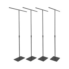 Black Wedding Backdrop Stands 4PCS 80-240cm Adjustable Height Backdrop Stands