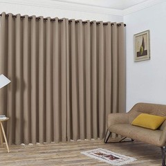 Warm Home Designs Extra Large 2 Taupe Wall to Wall Curtains 108″ x 108″ Each …