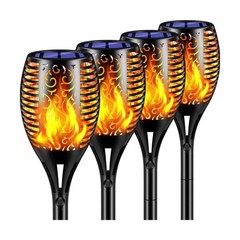 TomCare Solar Lights Outdoor 99 LED Higher & Larger Flickering Flame Solar To…