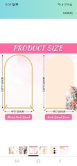 PLULON 7.2FT Arch Backdrop Stand with Arch Backdrop Cover Wedding Square Arch