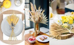 17.7 inches Dried Wheat Stalks, 100 Stems Dried Flowers Natural Wheat
