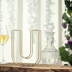GOLD 8″ tall 3D Metal Wire Letter U Party Wedding Reception Backdrop Supplies