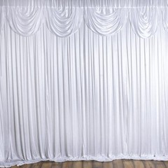 WHITE Decorative BACKDROP 20 10 ft Stage Party Wedding Tradeshow Booth SALE