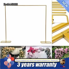Metal Wedding Arch Frame Gold Iron Garden Party Stand Backdrop Flower Display