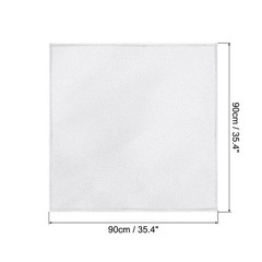 35 Inch Square Satin Head Scarf Silk Feeling Hair Scarf, White