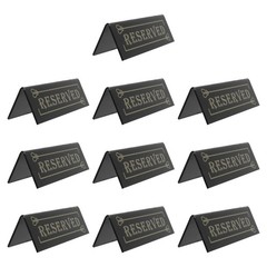 10Pcs Clear Reusable Acrylic Table Signs for Restaurant and Celebration Black