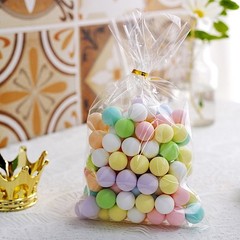 100 Clear 6″x10″ Cellophane Treat Bags Twist Ties Wedding Party Events Favors