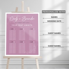 Wedding Seating Chart, Personalized Wedding Welcome Sign, Party Decorations
