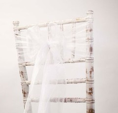 ORGANZA CHAIR COVER BOW SASH WEDDING EVENT DÉCOR PARTY VARIOUS COLOURS