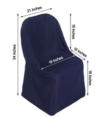 Chair Decoration Cover – Blue, 12 Pull Over Covers
