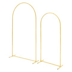 Uimoso Metal Arch Backdrop Stand Set, 7.2 ft and 6 ft, Pack of 2