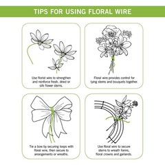 FloraCraft 26 Gauge Floral Wire 270 Feet Bright Silver 270 Feet,
