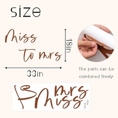 Miss to Mrs Decal -Bridal Shower Decorations for Balloon Arch, Welcome Sign f…