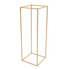 4 Piece Flower Stand Set Gold Metal Rectangular For Wedding Party Table Decor