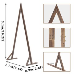 Ultra Tall Rustic Wood Wedding Arch Triangle Backdrop Stand Garden Arbor Decors