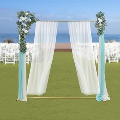 Wedding Backdrop Stand Metal Background Decoration Set + White Cloth Cover