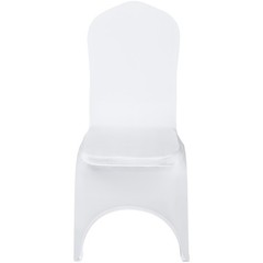 VEVOR 50 PCs White Spandex Chair Covers Wedding Banquet Party Ceremony Hotel Use