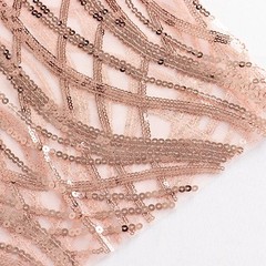 5 BLUSH Mesh Embroidered Sequins CHAIR SASHES Party Events Decorations Supplies