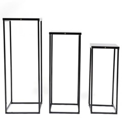 3Pcs Metal Stand Wedding Decoration Road Lead Flower Centerpiece Column Set