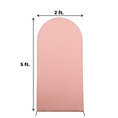 5 ft Fitted Matte Spandex Round Top Wedding Arch Backdrop STAND COVER Events